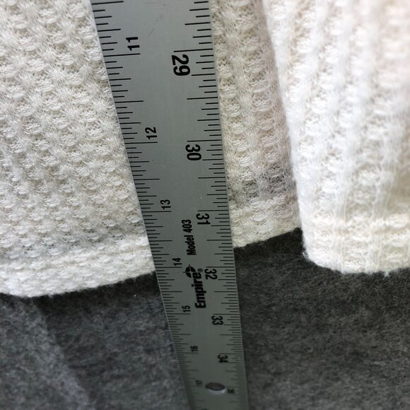 Torrid Waffle Long Sleeve Top Womens 2X Ivory Lace Balloon Sleeve Crewneck - Picture 9 of 9